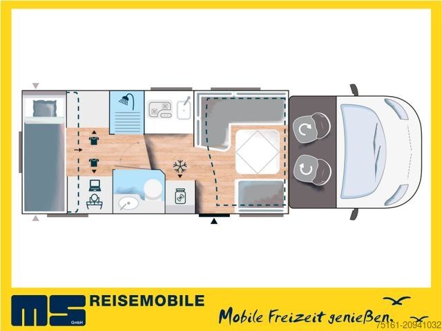 Halvintegreret autocamper CHAUSSON 724 ETAPE - LINE /140PS /ZUBEHÖR & CONNECT PAKET