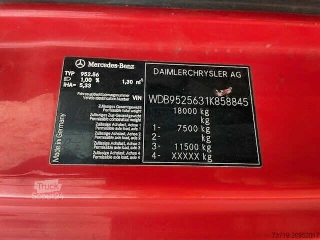 Vakuuminė cisterna sunkvežimis Mercedes-Benz 1828 4x4 Atego Saugwagen 11.000ltr.