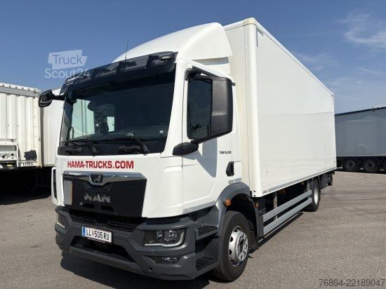 Dobozos teherautó MAN TGM 15.250 4X2, KOFFER MIT LBW,