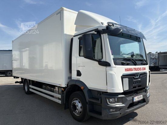 Dobozos teherautó MAN TGM 15.250 4X2, KOFFER MIT LBW,