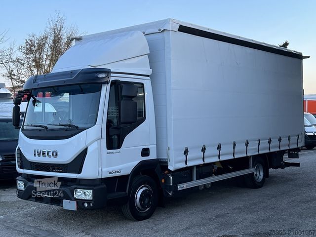Curtain sider van IVECO EuroCargo ML 80E22 ACC 6,1m LBW KlimaOrig 21`Km!