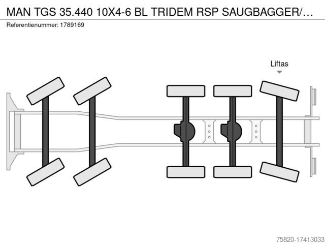 Emme aracı MAN TGS 35.440 10X4-6 BL TRIDEM RSP SAUGBAGGER/SUCT...