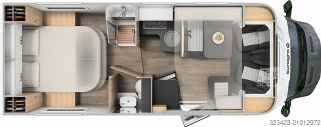 Camping-car semi-intégré SUNLIGHT Adventure T Ford 690L Bi-Xenon Scheinwerfer