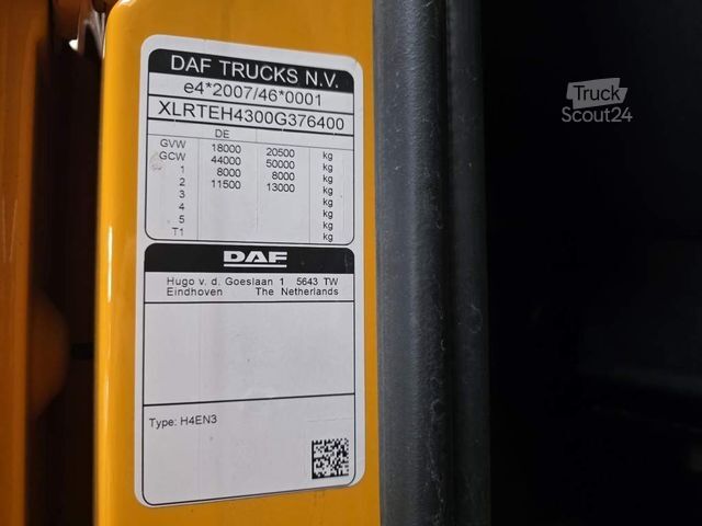 Tracteur routier standard DAF XF 480 SC, ZF Intarder, Kühlschrank