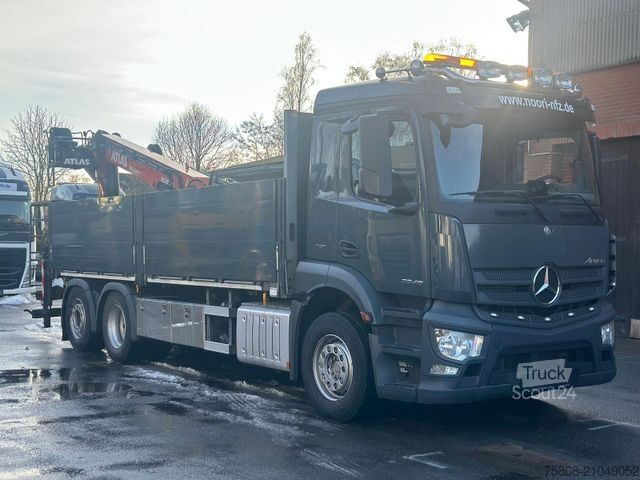 Lastebilmontert kran MERCEDES-BENZ Antos 2646 Baustoff Atlas 206.3 Lift/Lenk AHK
