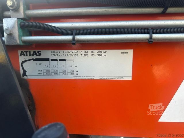 Lastebilmontert kran MERCEDES-BENZ Antos 2646 Baustoff Atlas 206.3 Lift/Lenk AHK