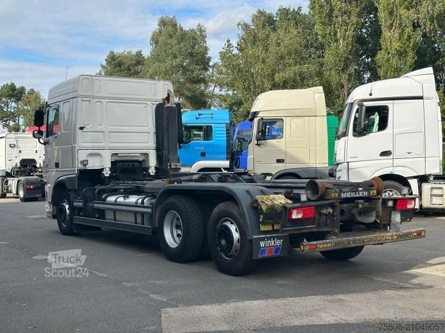 Camion benne à bras amovible DAF XF460 6x2 Meiller RS21.70 Funk Lift/Lenk