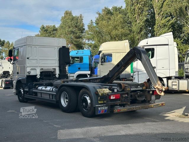 Camion benne à bras amovible DAF XF460 6x2 Meiller RS21.70 Funk Lift/Lenk