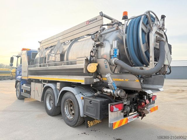 Camião-cisterna de vácuo MAN TGA 26.400 6x4 MORO 13.700 l. ADR Edelstahl