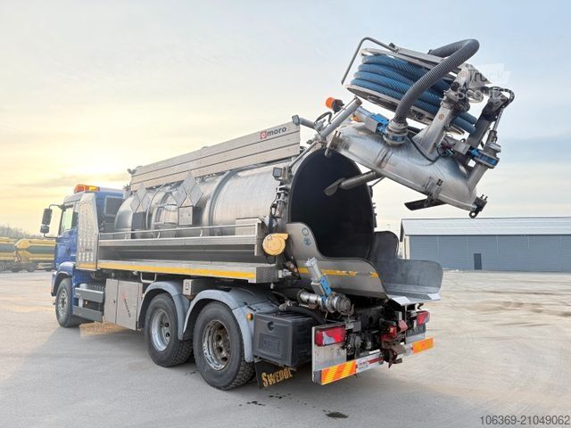 Camião-cisterna de vácuo MAN TGA 26.400 6x4 MORO 13.700 l. ADR Edelstahl