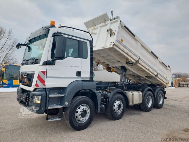 Trojstranný sklápací nákladný automobil MAN TGS 35.460 8x4 BB Meiller Bordmatik