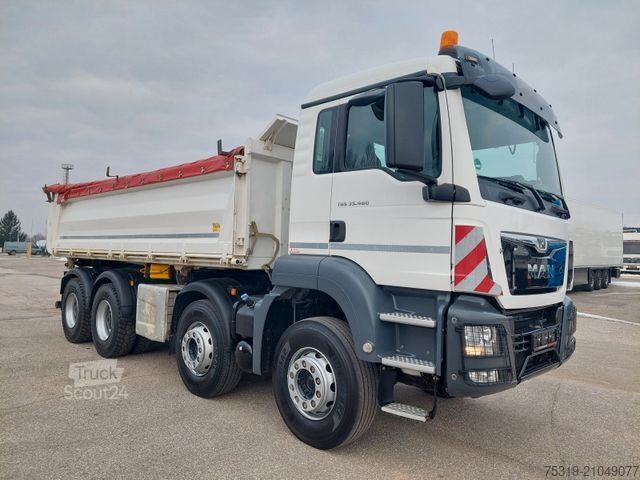 Trojstranný sklápací nákladný automobil MAN TGS 35.460 8x4 BB Meiller Bordmatik