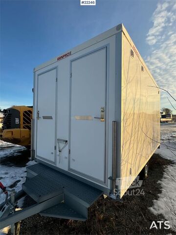 Arnpro wheeled cabin with living area and toilet Arnpro wheeled cabin with living area and toilet
