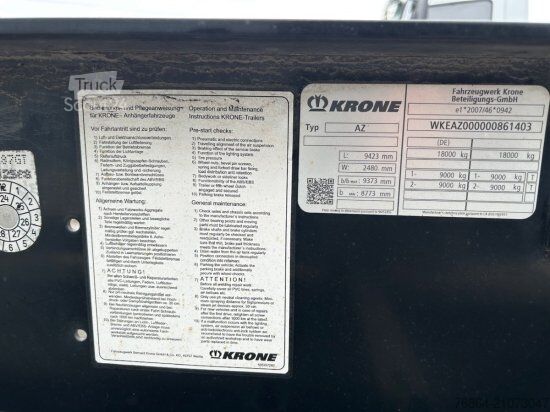 Swap chassis trailer KRONE AZ,  MAXI LAFETTE, BPW ACHSEN