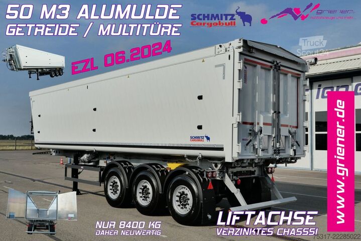 Semirimorchio ribaltabile SCHMITZ CARGOBULL SKI 24 SL 9,6/ 50 m³ MULTITÜRE 6190 kg/GETREIDE