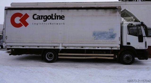 Tenteli düz yataklı kamyon IVECO Eurocargo 120E25 BL AC