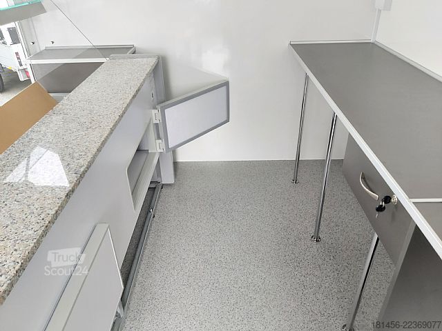 Reboque de venda trailershop Frische Kühltheke Feinkost Gastro Verkaufsmobil