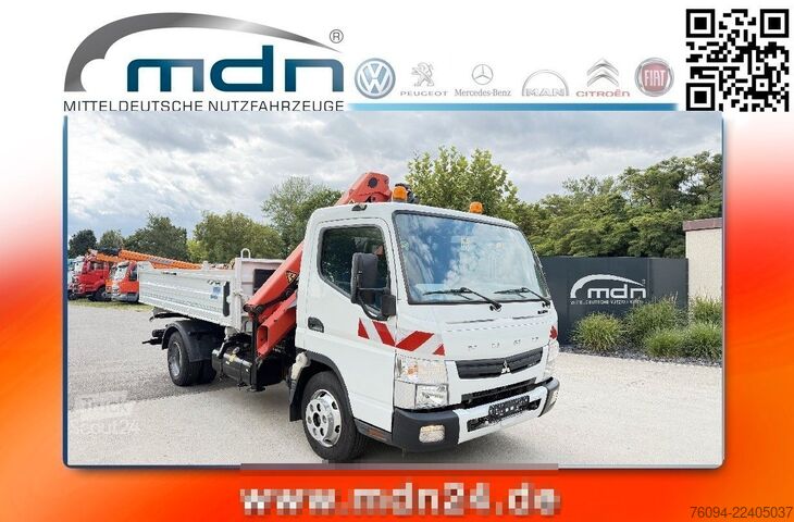 Sunkvežimis su kranu ir furgonu FUSO Canter 7C15 Kipper KRAN Palfinger AHK  3to