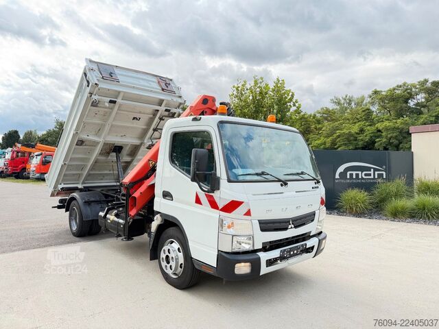 Sunkvežimis su kranu ir furgonu FUSO Canter 7C15 Kipper KRAN Palfinger AHK  3to