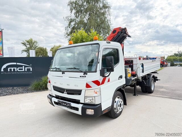 Sunkvežimis su kranu ir furgonu FUSO Canter 7C15 Kipper KRAN Palfinger AHK  3to