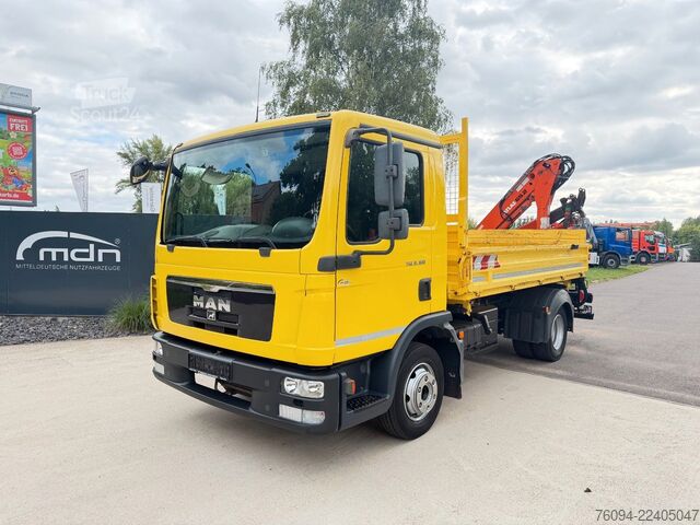 شاحنة نقل بثلاثة اتجاهات MAN TGM 8.180 Kipper KRAN Greifer