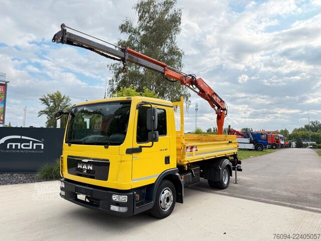 شاحنة فان مزودة برافعة MAN TGM 8.180 Kipper KRAN Greifer