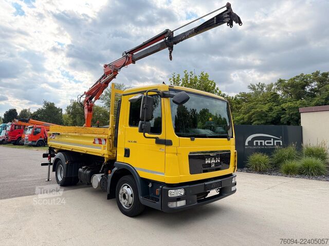 شاحنة فان مزودة برافعة MAN TGM 8.180 Kipper KRAN Greifer
