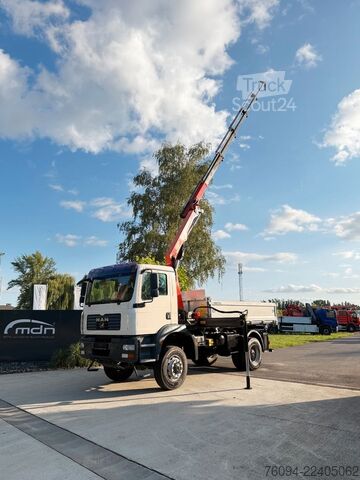 Krautuvas sumontuotas ant sunkvežimio MAN TGM 18.330 4x4 Kipper KRAN 17m FUNK AHK