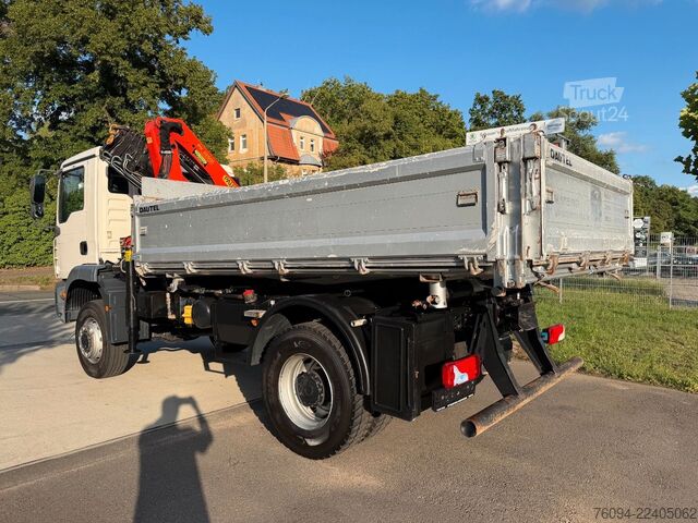 Krautuvas sumontuotas ant sunkvežimio MAN TGM 18.330 4x4 Kipper KRAN 17m FUNK AHK