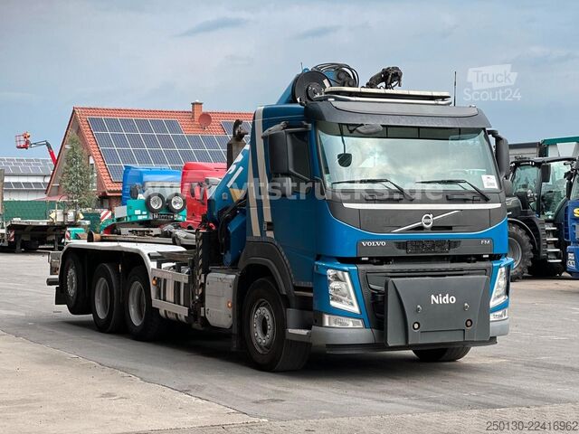 Camion benne à bras amovible VOLVO FM 410 8x4 BL Tridem VDL & ATLAS 206.3E LK *10 m