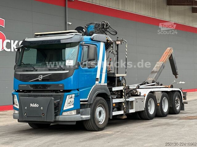 Camion benne à bras amovible VOLVO FM 410 8x4 BL Tridem VDL & ATLAS 206.3E LK *10 m