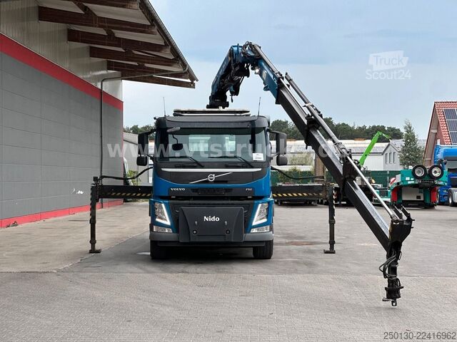 Camion benne à bras amovible VOLVO FM 410 8x4 BL Tridem VDL & ATLAS 206.3E LK *10 m