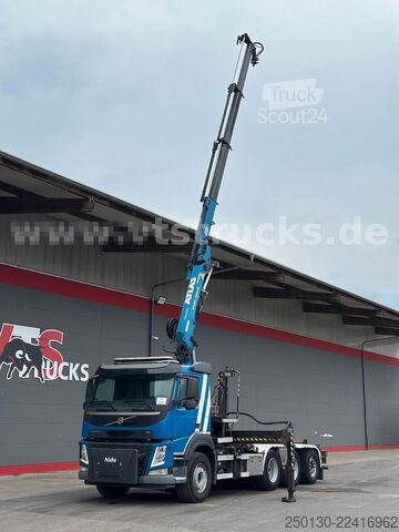 Camion benne à bras amovible VOLVO FM 410 8x4 BL Tridem VDL & ATLAS 206.3E LK *10 m