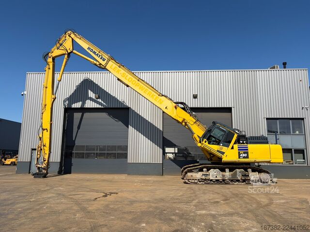 Pelle sur chenilles Komatsu PC490HRD-10 - 28m Demolition Boom