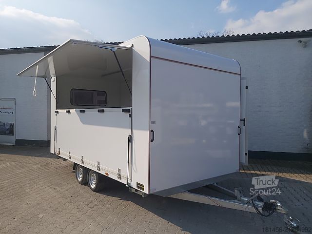 Árusító utánfutó trailershop Verkauf Messestand Wahlkampfbühne