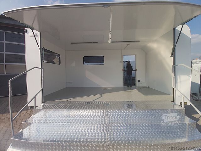Árusító utánfutó trailershop Verkauf Messestand Wahlkampfbühne