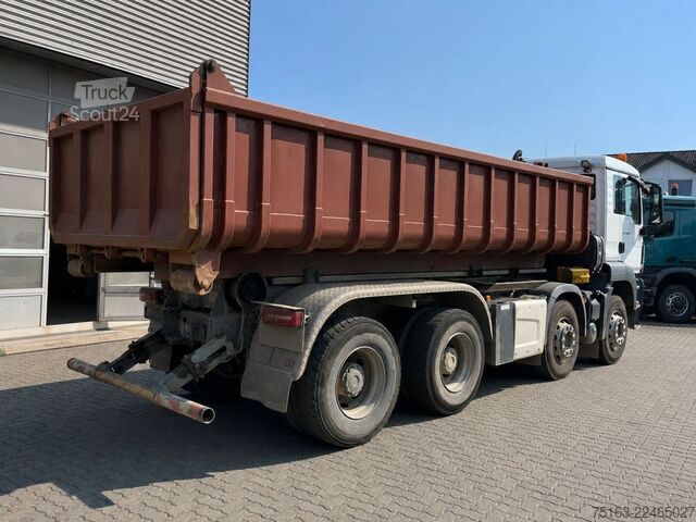 Camion benne à bras amovible MAN TG-S 35.460 BB 8x4 Abrollkipper VDL 25to Funk