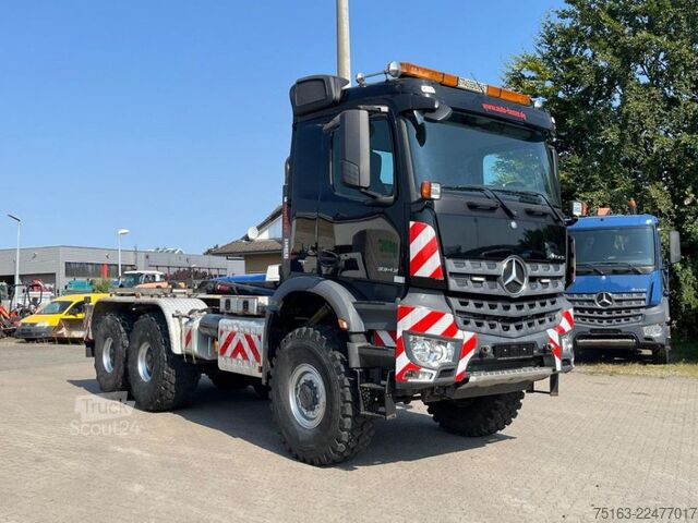 Φορτηγό γερανός roll-off MERCEDES-BENZ Arocs 3343 6x6 Abrollkipper Singelreifen kz.Rads
