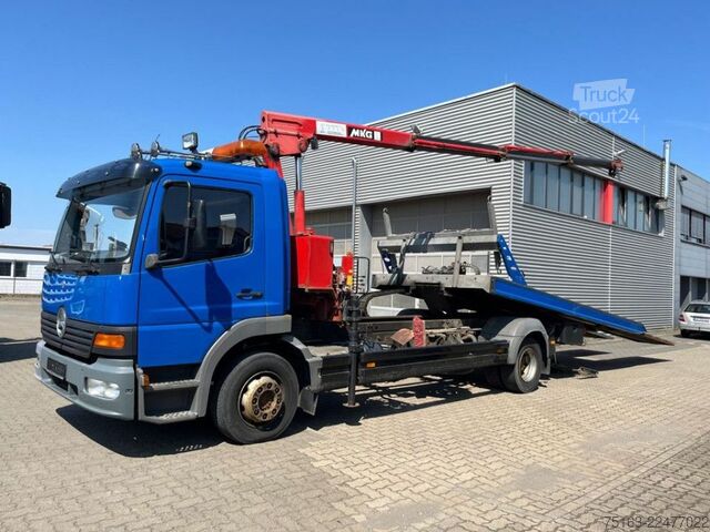 Lastbilsmonterad kran MERCEDES-BENZ Atego 1218 L Pritsche Kran Verschiebepl.+Brille