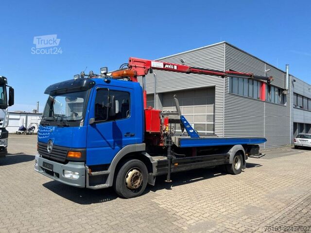 Bärgningsbil MERCEDES-BENZ Atego 1218 L Pritsche Kran Verschiebepl.+Brille