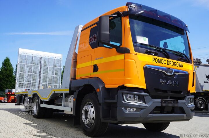 Autokrāns MAN TGM 26.320 6×2-4/NEW platform tow truck