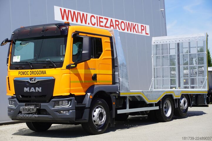 Autokrāns MAN TGM 26.320 6×2-4/NEW platform tow truck