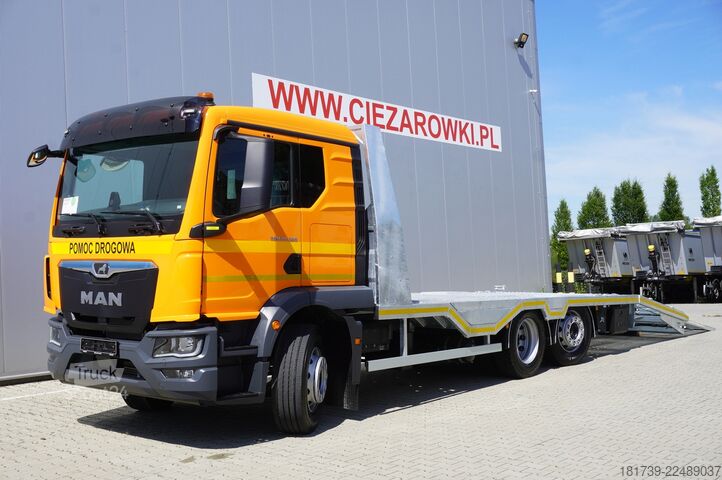 Autokrāns MAN TGM 26.320 6×2-4/NEW platform tow truck