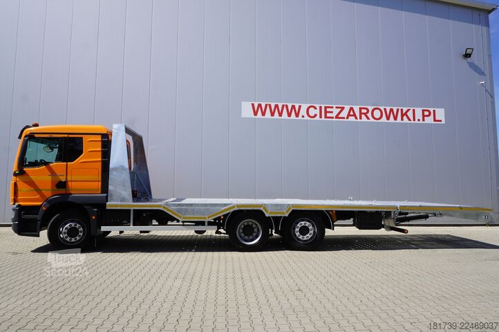 Autokrāns MAN TGM 26.320 6×2-4/NEW platform tow truck