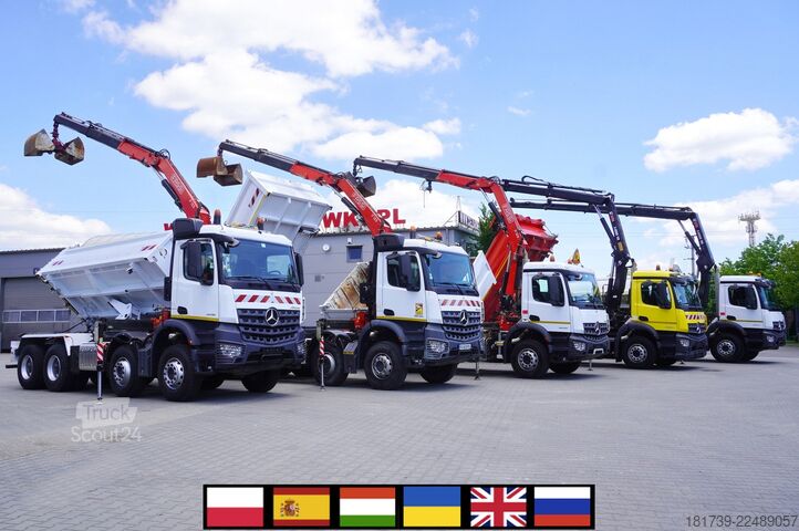 Dvosmerni kiper Mercedes-Benz Arocs 3236 8x4 / HDS Fassi F155A.0.22