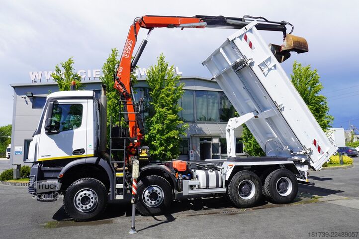 Dvosmerni kiper Mercedes-Benz Arocs 3236 8x4 / HDS Fassi F155A.0.22
