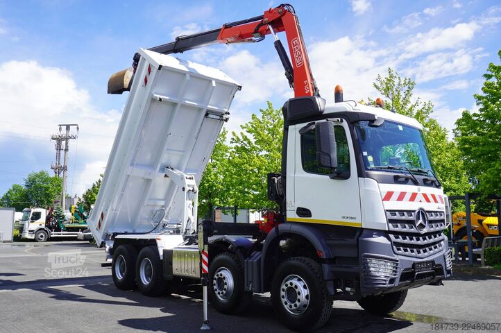 Dvosmerni kiper Mercedes-Benz Arocs 3236 8x4 / HDS Fassi F155A.0.22