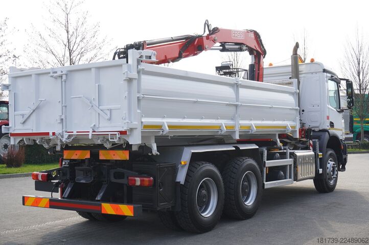 Tristranska prevračalna naprava Mercedes-Benz Arocs 2636 / 6x4 / HDS Fassi / 3-Way Tip