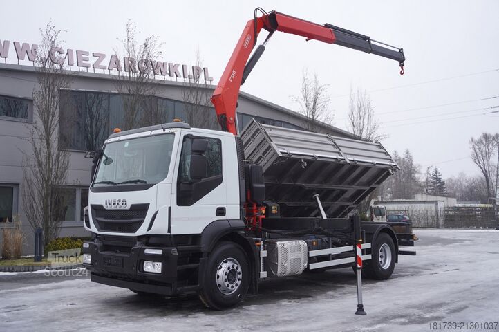 Üç taraflı damperli kamyon Iveco Stralis 19.310 E6 4x2 / Fassi F155A.0.22