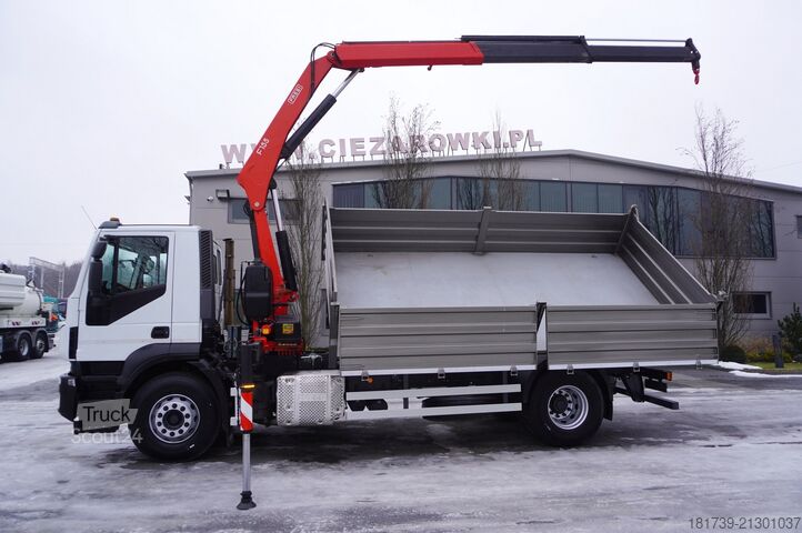 Üç taraflı damperli kamyon Iveco Stralis 19.310 E6 4x2 / Fassi F155A.0.22